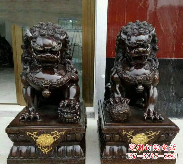 合肥铜雕故宫狮子