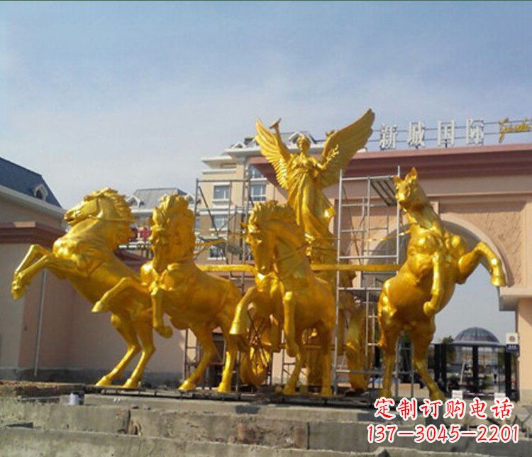 合肥铜雕广场阿波罗战马雕塑