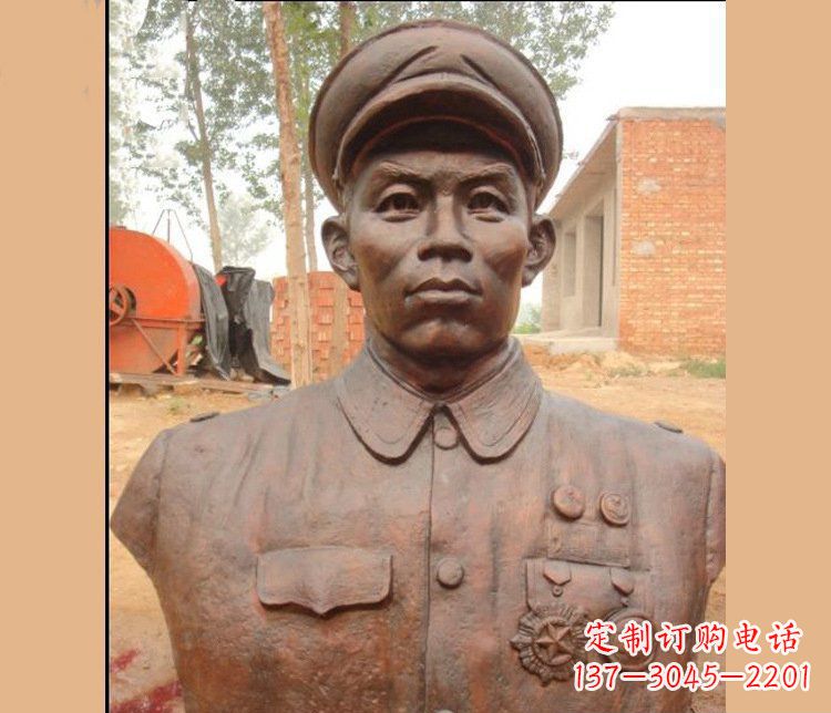 合肥铜雕广场军人胸像雕塑