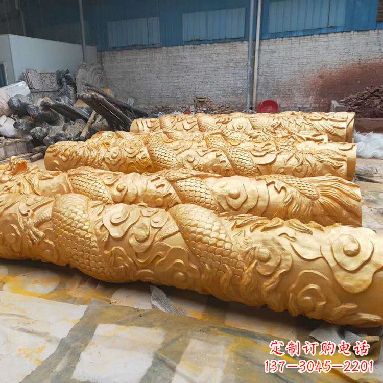 合肥铜雕广场龙柱