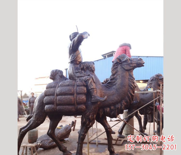合肥铜雕广场骑骆驼雕塑