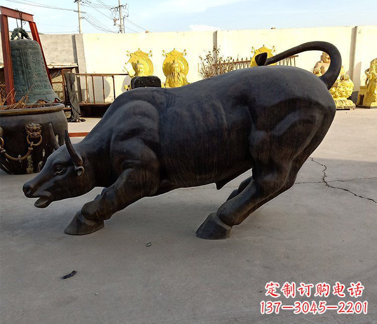 合肥铜雕广场水牛动物雕塑 (2)