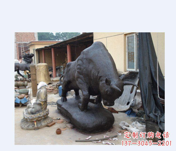 合肥铜雕广场水牛动物雕塑