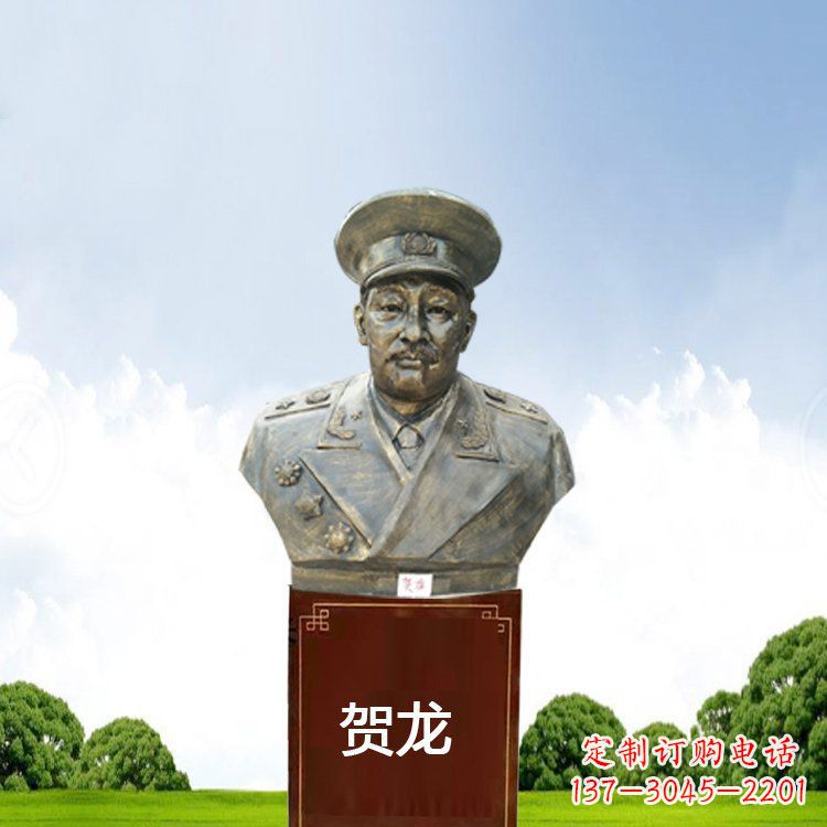 合肥铜雕贺龙头像