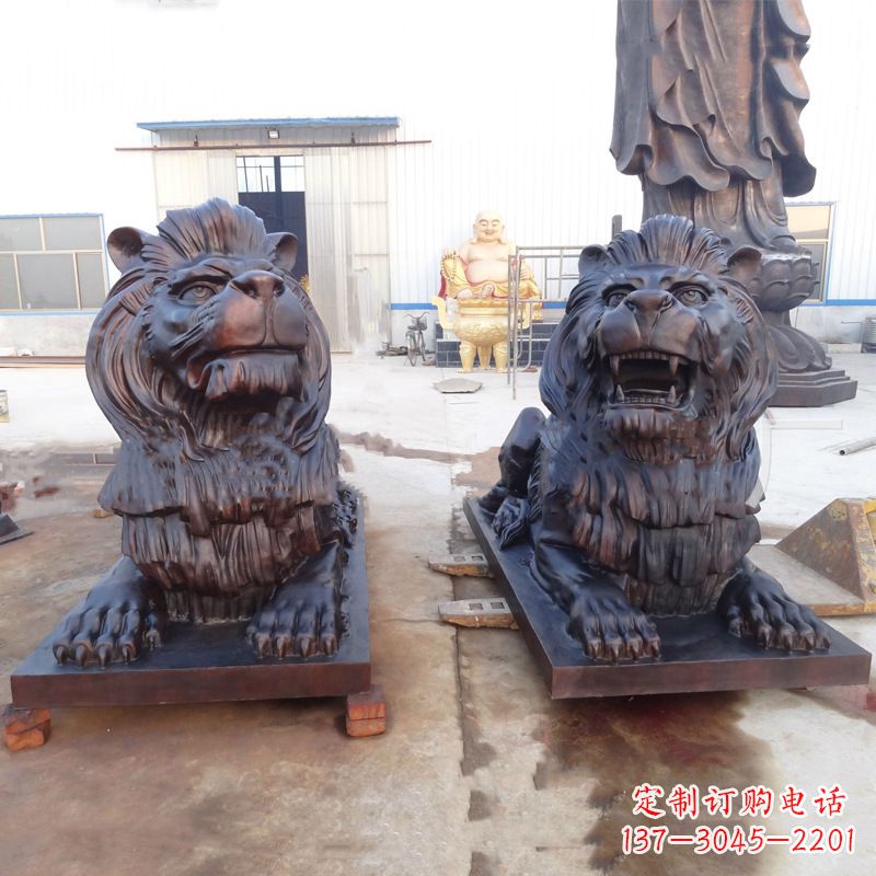 合肥铜雕汇丰狮子雕塑