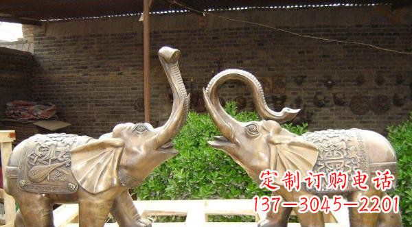 合肥铜雕吉祥小象公园动物雕塑