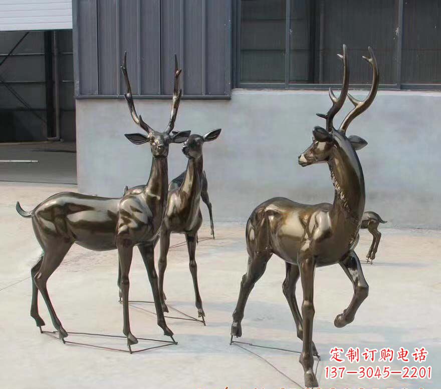 合肥铜雕鹿群雕塑