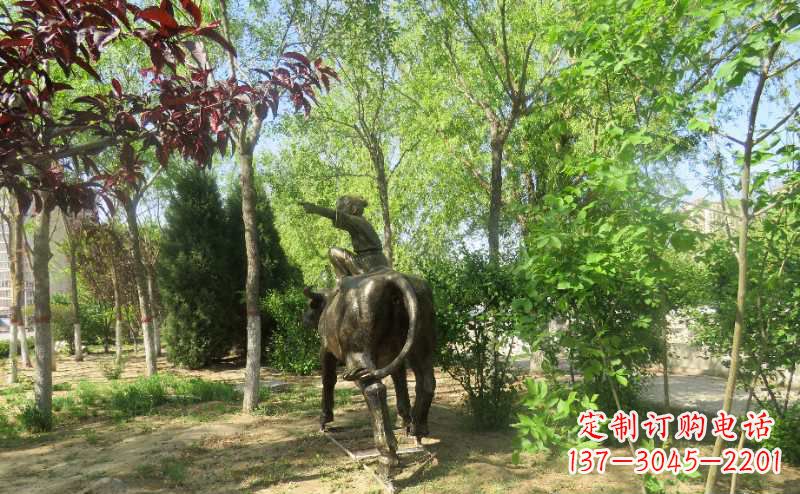 合肥铜雕牧童骑牛雕塑
