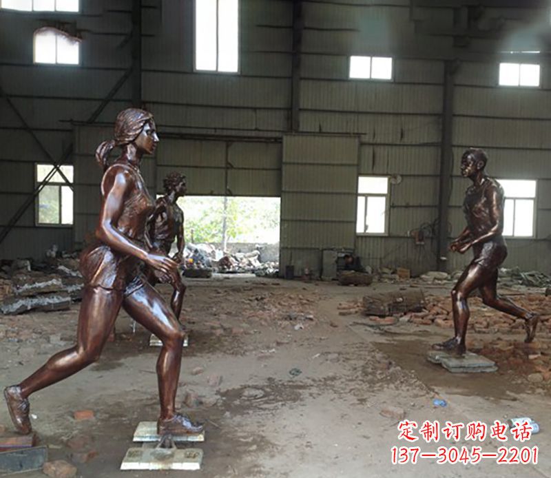 合肥铜雕跑步女生
