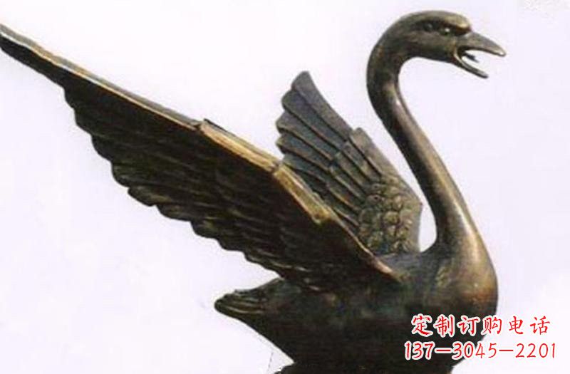 合肥铜雕喷水天鹅公园动物雕塑