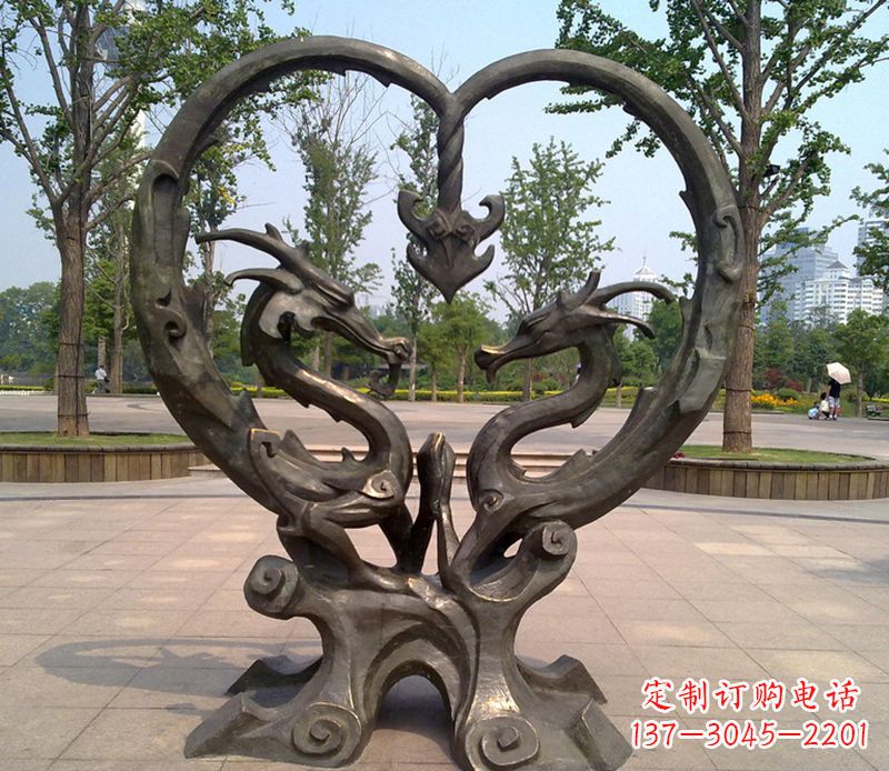 合肥铜雕双龙戏珠