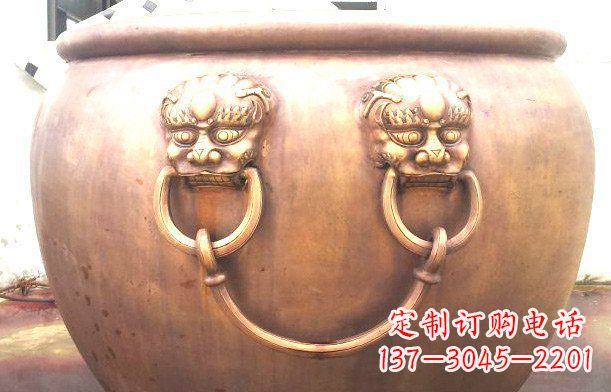 合肥铜雕水缸寺庙景观雕塑_1