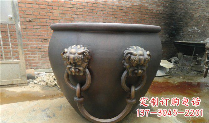 合肥铜雕水缸寺庙景观雕塑_2