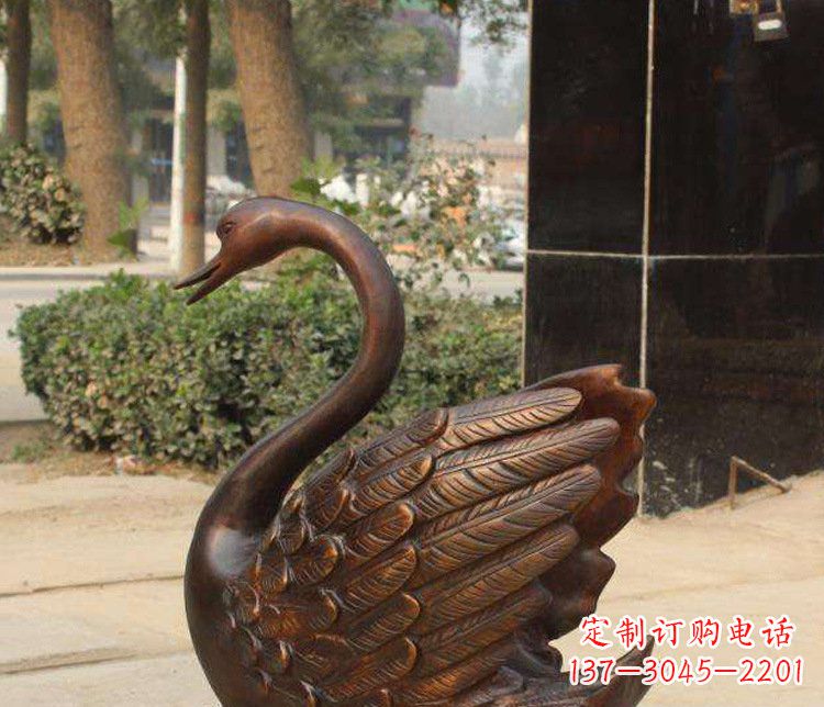 合肥铜雕水景天鹅动物雕塑