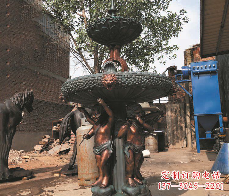 合肥铜雕西方人物喷泉景观雕塑