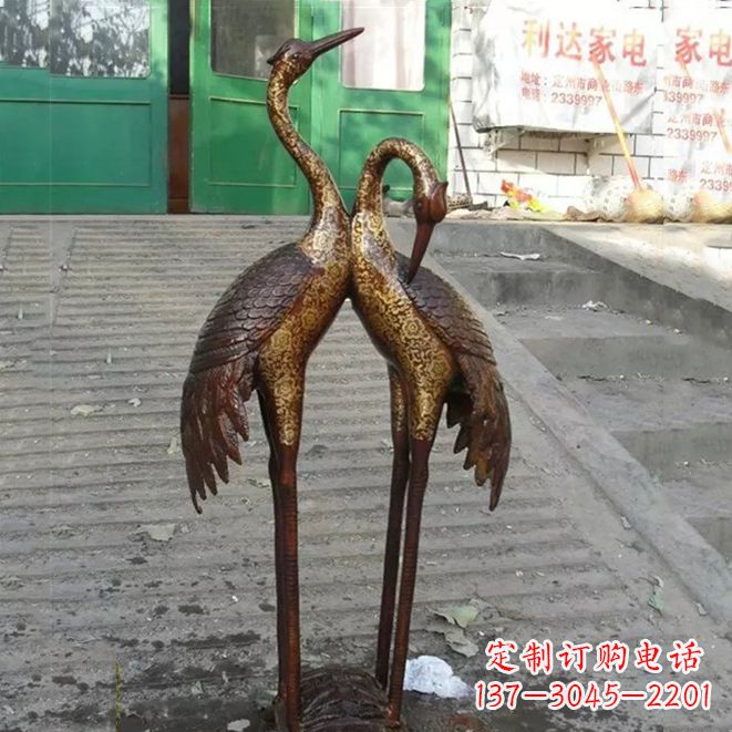 合肥铜雕仙鹤夫妻