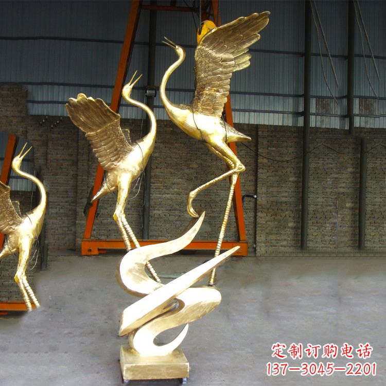 合肥铜雕仙鹤景观雕塑