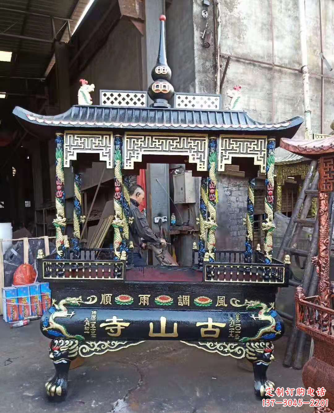 合肥铜雕香炉寺庙景观雕塑
