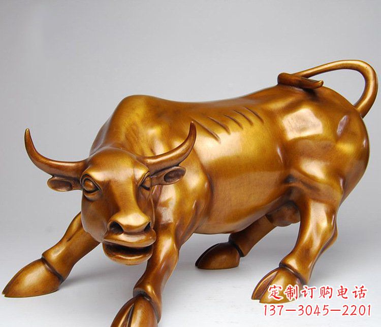 合肥铜雕小区动物牛摆件 (2)