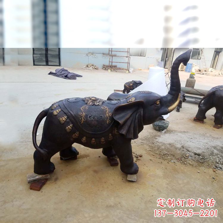 合肥铜雕小象雕塑摆件