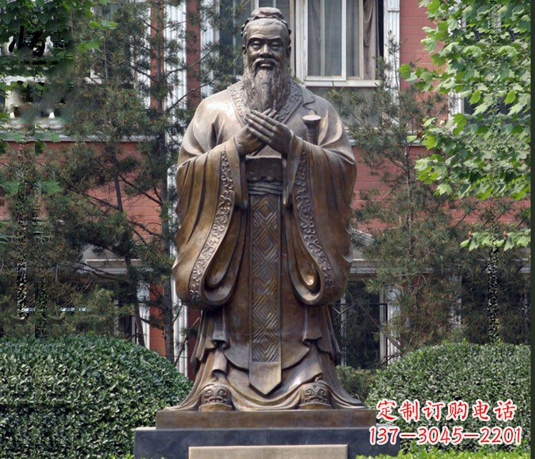 合肥铜雕学校孔子圣人雕塑摆件 (2)