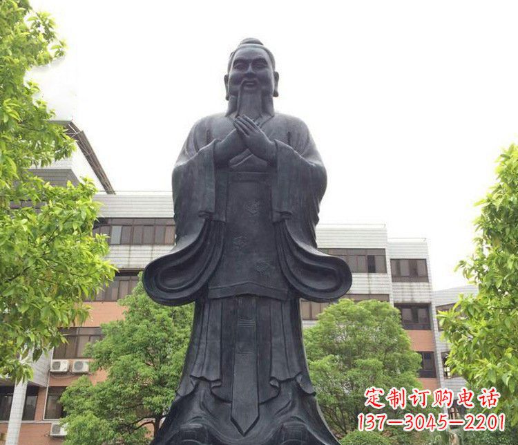 合肥铜雕学校孔子圣人雕塑摆件