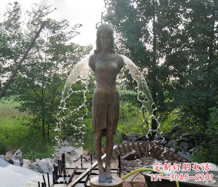 合肥铜雕园林天使雕塑摆件