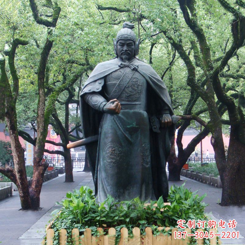 合肥铜雕岳飞雕塑-公园园林历史名人中国古代民族英雄人物雕像