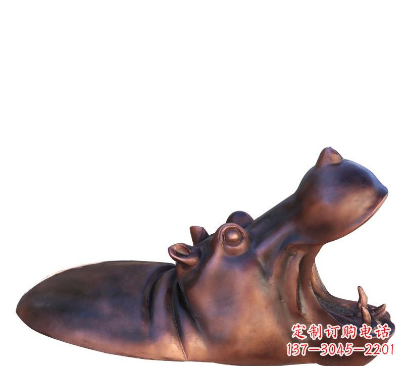 合肥铜雕张嘴河马
