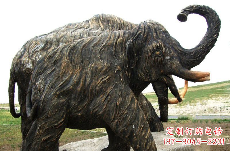 合肥铜雕长毛象动物雕塑
