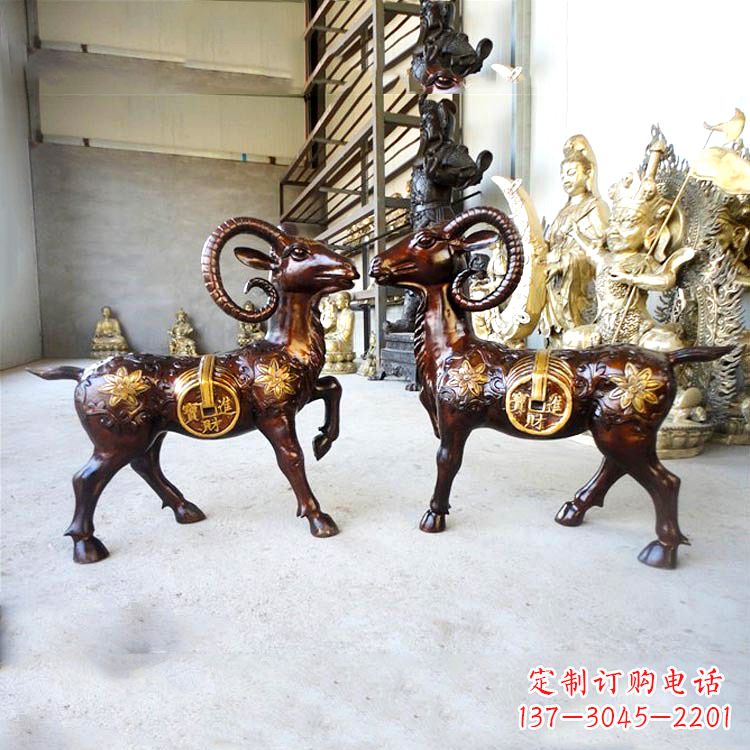 合肥铜雕招财山羊
