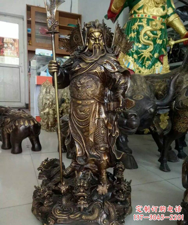 合肥铜雕镇宅关公寺庙神像雕塑摆件