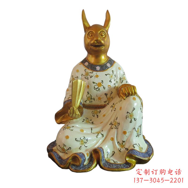 合肥兔-玻璃钢彩绘生肖雕塑