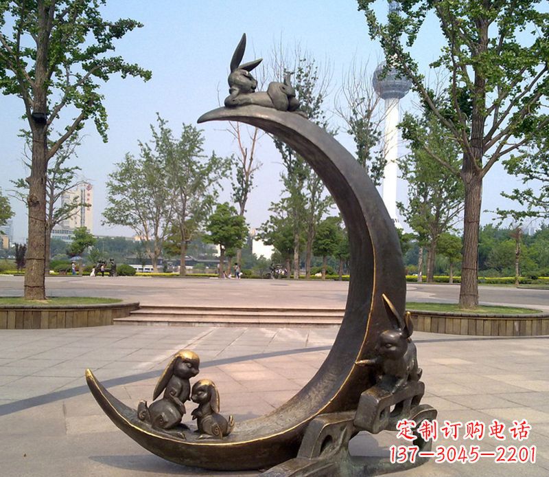 合肥兔子铜雕