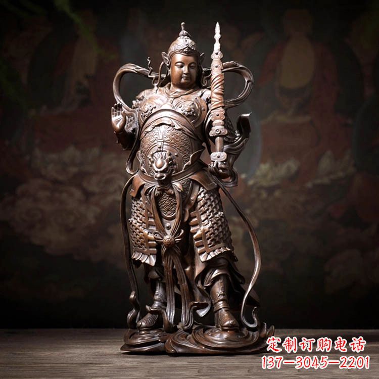 合肥托塔李靖天王铜雕