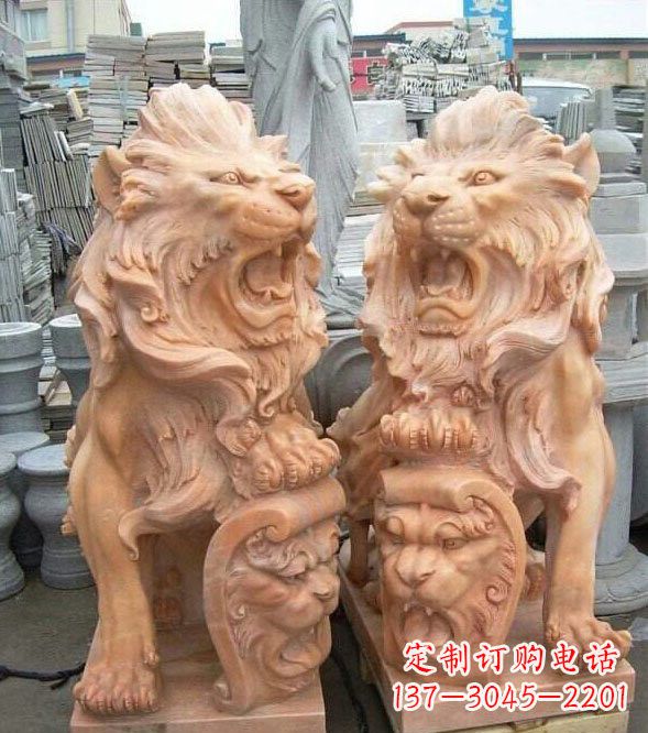 合肥晚霞红盾牌欧式狮子