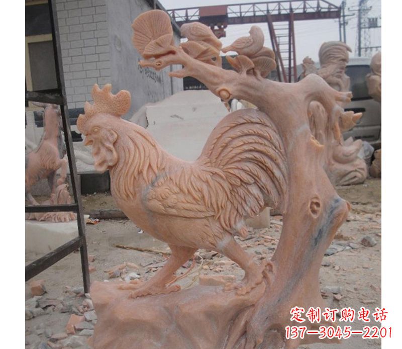 合肥晚霞红公鸡雕塑