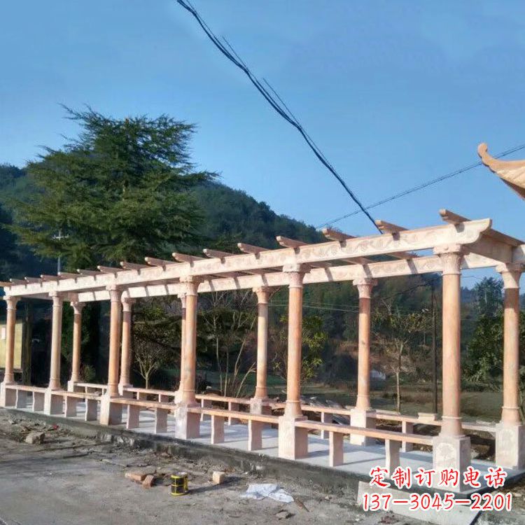 合肥晚霞红花架长廊