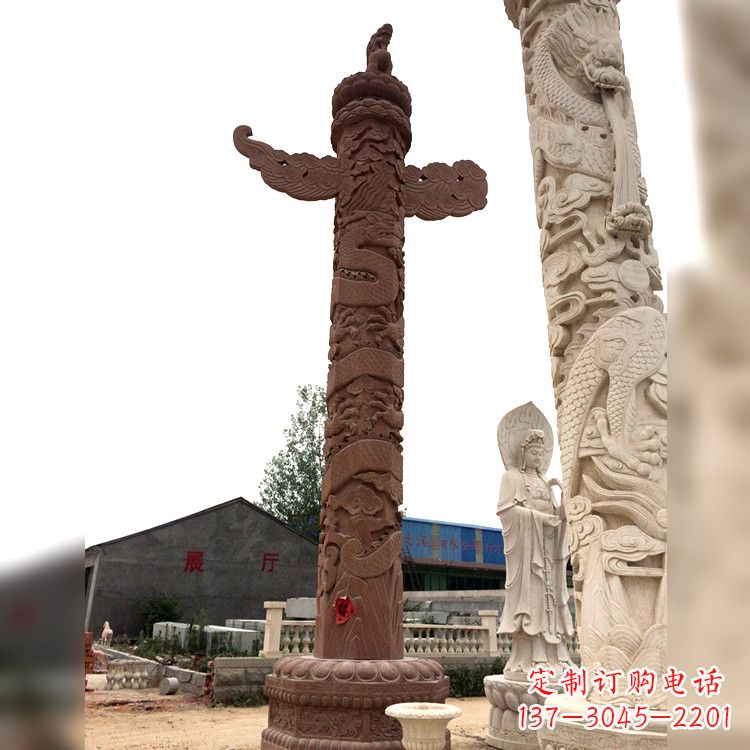 合肥晚霞红华表石柱