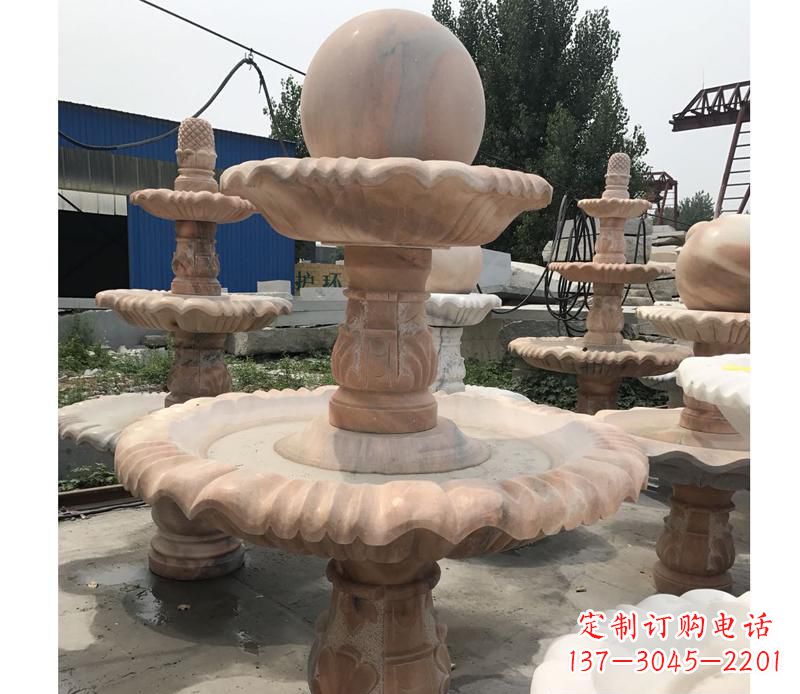 合肥晚霞红景观风水球雕塑