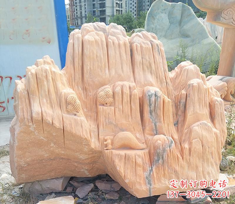 合肥晚霞红景观假山雕塑