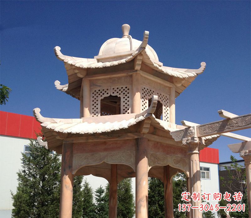 合肥晚霞红景观凉亭雕塑