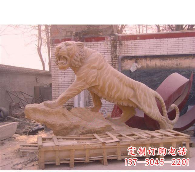合肥晚霞红老虎石雕 (2)