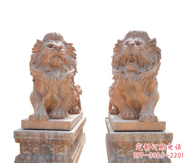 合肥晚霞红欧式狮子雕塑