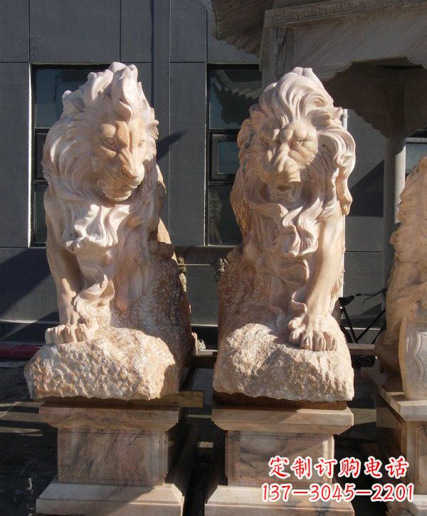合肥晚霞红欧式狮子石雕