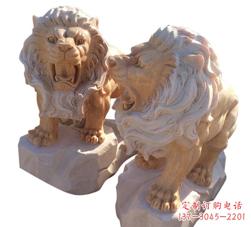 合肥晚霞红欧式西洋狮子雕塑