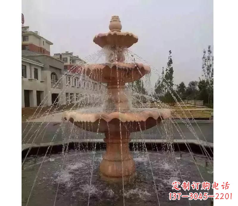 合肥晚霞红喷泉雕塑