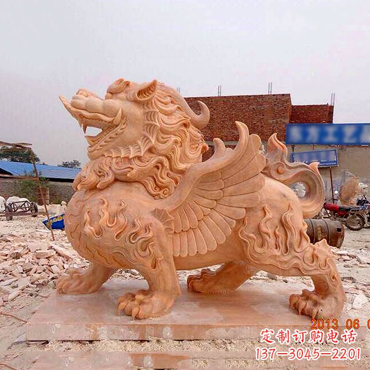 合肥晚霞红貔貅雕塑