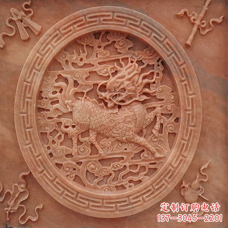 合肥晚霞红麒麟建筑装饰壁画