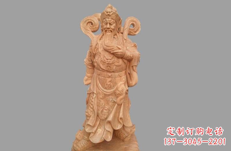 合肥晚霞红武财神关公雕像